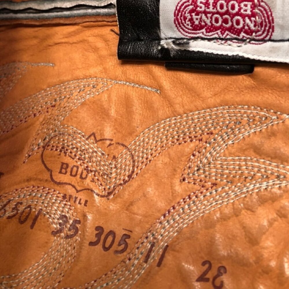 Vintage Nocona Genuine Black Cowhide Leather Boots, Men's, Size 11D - Picture 14 of 16